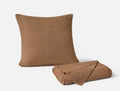 Organic Knit Throw and Decorative Pillow Cover Set by Sonfan