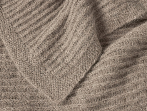 Alpaca Knit Throw Blanket by Sonfan