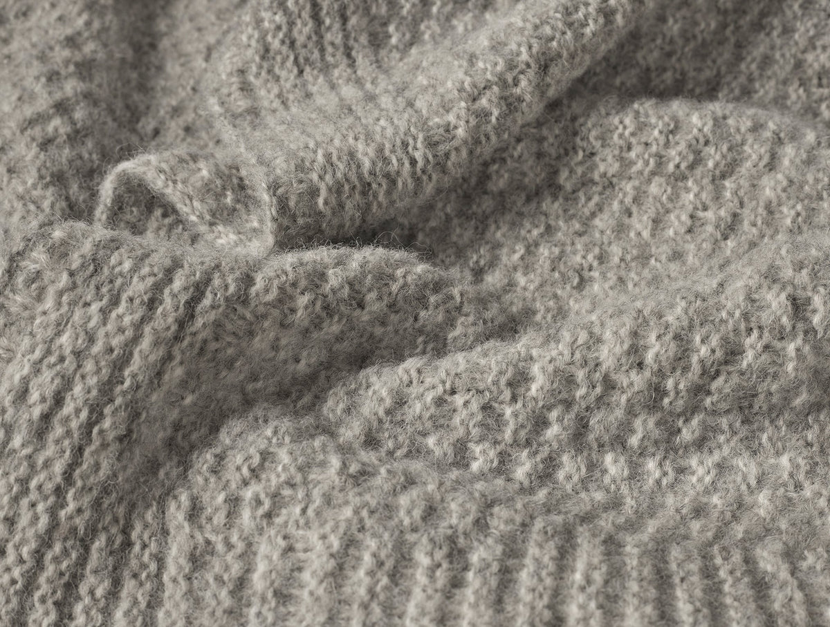 Alpaca Cotton Knit Throw by Sonfan