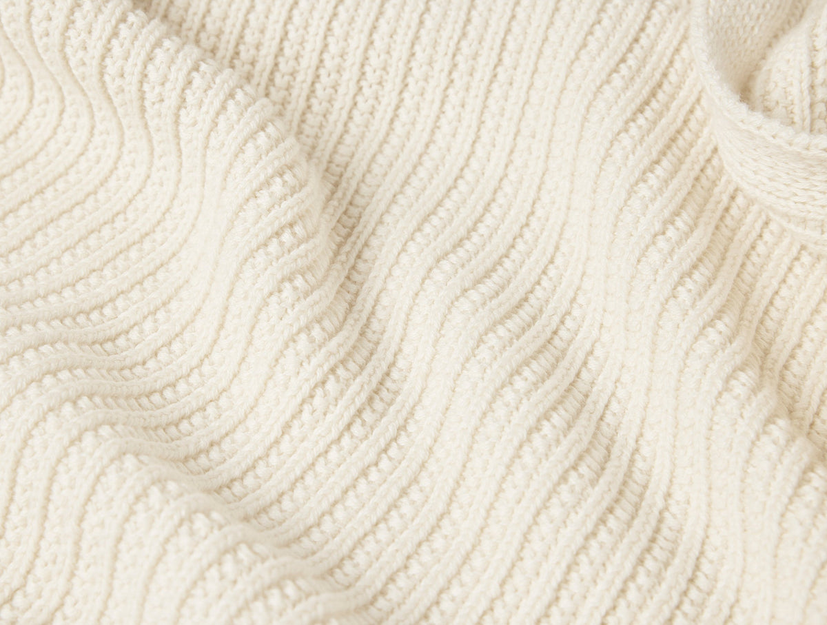 Organic Knit Throw and Decorative Pillow Cover Set by Sonfan
