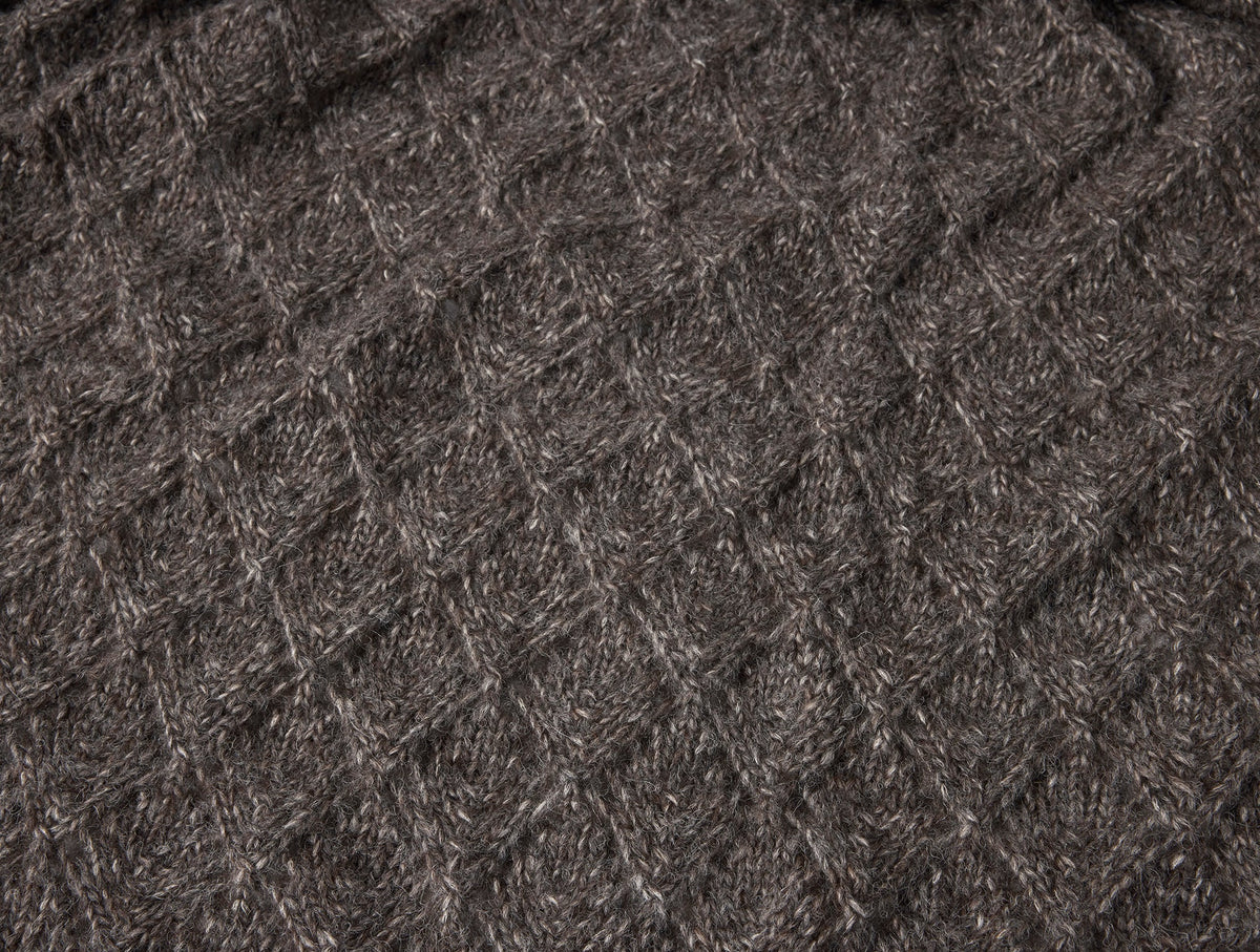 Alpaca Cotton Knit Throw by Sonfan