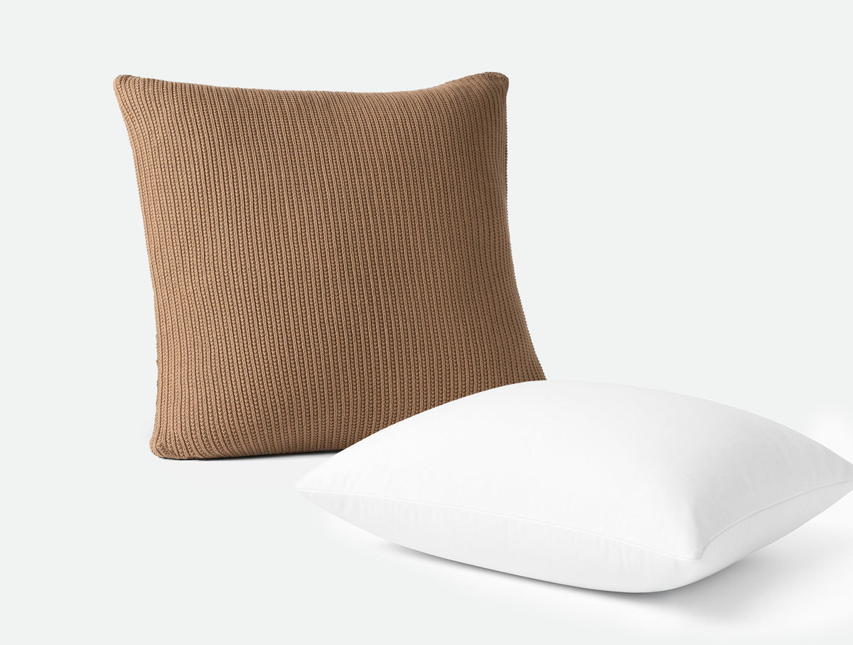 Organic Knit Decorative Pillow Cover with Insert Set by Sonfan