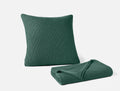 Organic Knit Throw and Decorative Pillow Cover Set by Sonfan