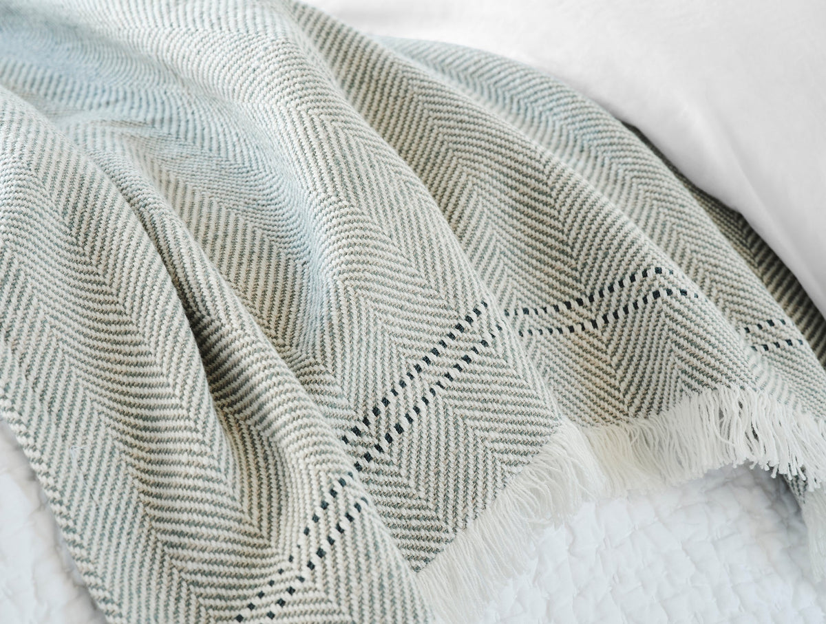 Organic Throw and Decorative Pillow Cover Set by Sonfan