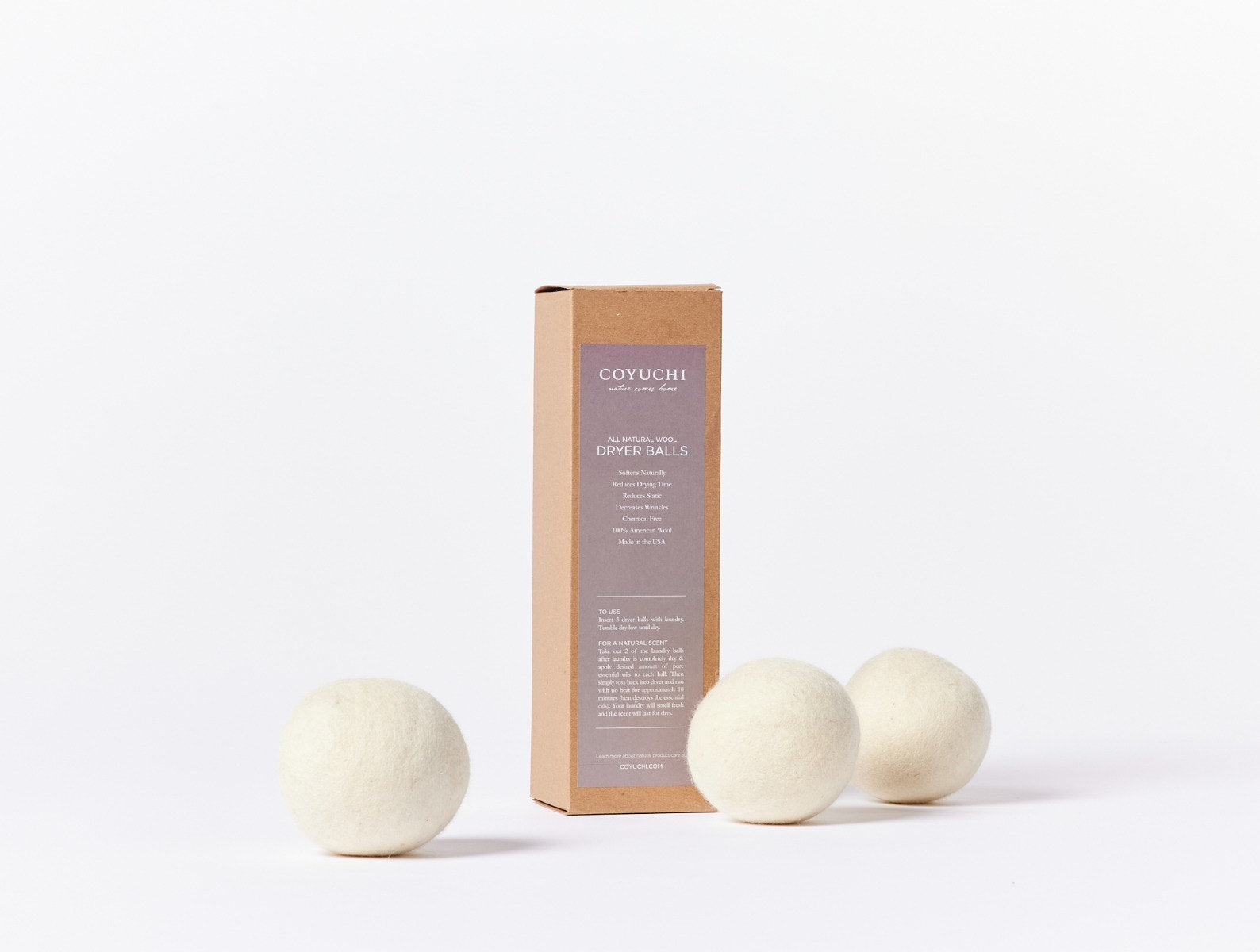 Wool Dryer Balls Climate Beneficial 3 Pack